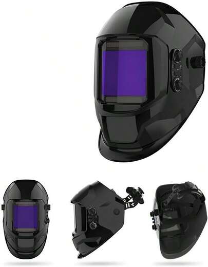 Welding Face Mask, Welding Head Mounted Flip Cover, Anti Strong Light Argon Arc Cap, Large Viewing Screen True Color Welding Hood