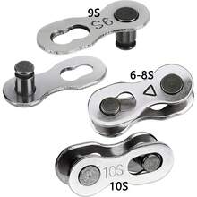 6 قطع حلقة وصل مفقودة للسلسلة الدراجة + أداة قطع سلسلة الدراجة + مؤشر تآكل السلسلة | طقم أدوات إصلاح سلسلة الدراجة Qkurt، مناسب لإصلاح حلقات سلاسل 6/7/8/9/10 سرعة، باللون الرمادي