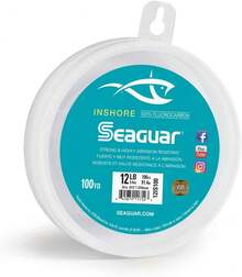 Seaguar - Líder de Pesca de fluorocarbono en la , Fuerte y Altamente Resistente a la abrasión, excelente Resistencia al Impacto y al Nudo, hundimiento rápido y prácticamente Invisible bajo el - 25 libras/100 yardas - Ver 1