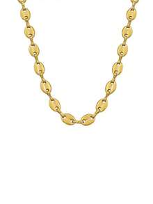 Fashionable Minimalist Pig Nose Necklace, Unisex Delicate Lightweight Necklace, Versatile Clavicle Chain - Silver - View 12