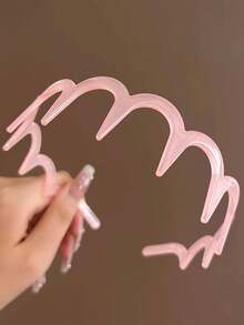 4条波浪齿状发带，简约时尚，防滑，适合女性面部清洁和头发护理，家居美容发饰发带 - 4PCS多色 - 查看 3