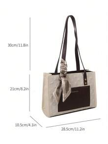 Women's Fashion Large Capacity Contrast Color Versatile Shoulder Bag