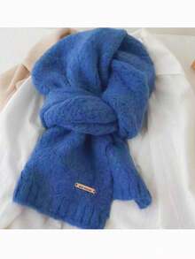 1 Khăn quàng cổ nữ, Khăn quàng cổ đan mới với kết cấu mềm mại, kiểu dáng Hàn Quốc chất lượng cao, thích hợp mặc vào mùa đông - Màu be - Xem 3