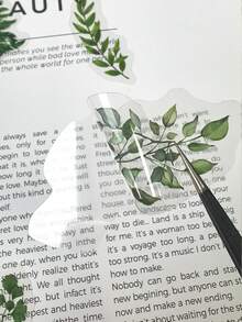 40pcs/Pack Green Plant & Leaf Stickers For Scrapbooking, DIY Crafts