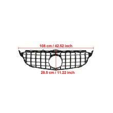 FOR MERCEDES C CLASS W205 C205 C200 C220 GT STYLE GRILLE GLOSS BLACK - Default - View 9