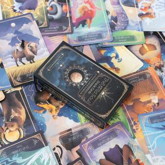 Die Wildseelen Orakel Karten, 52 Englische Version Kartenspiel, geeignet für Halloween, Weihnachten, Oster Feierlichkeiten