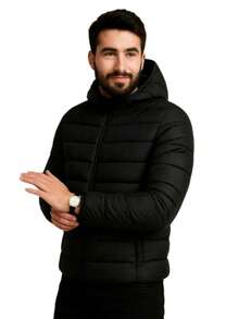 Men's Bobojaco Jacket With Removable Hood - Black - View 1