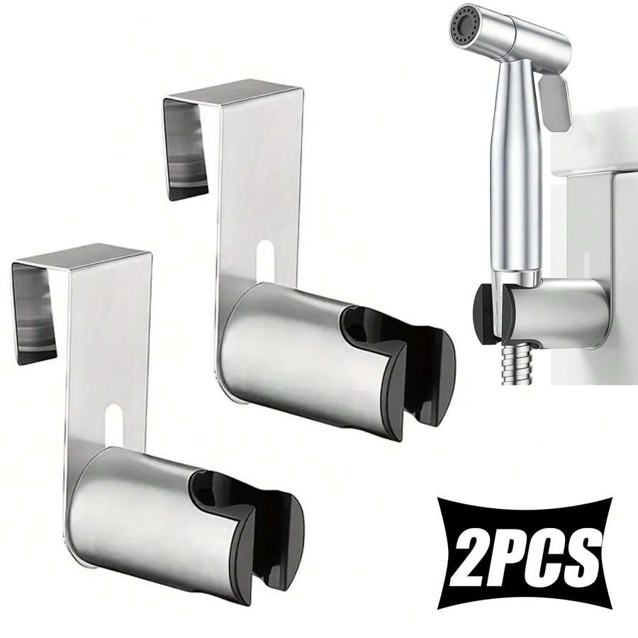 2 cái giá đỡ vòi xịt bồn cầu bằng nhựa ABS, giá đỡ vòi xịt cầm tay cho bồn cầu. - ủng hộ - Xem 1