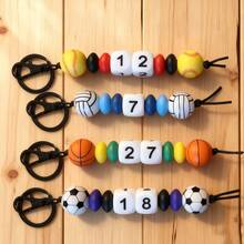 1pc Customized Name Bag Charm Silicone Letter Football/Basketball/Baseball/Rugby/Volleyball Sports Lover Bag Pendant Phone Accessories Gifts For Women Gifts For Men Personalised Gifts Funny Gifts Dad Gifts - Pastel - View 7
