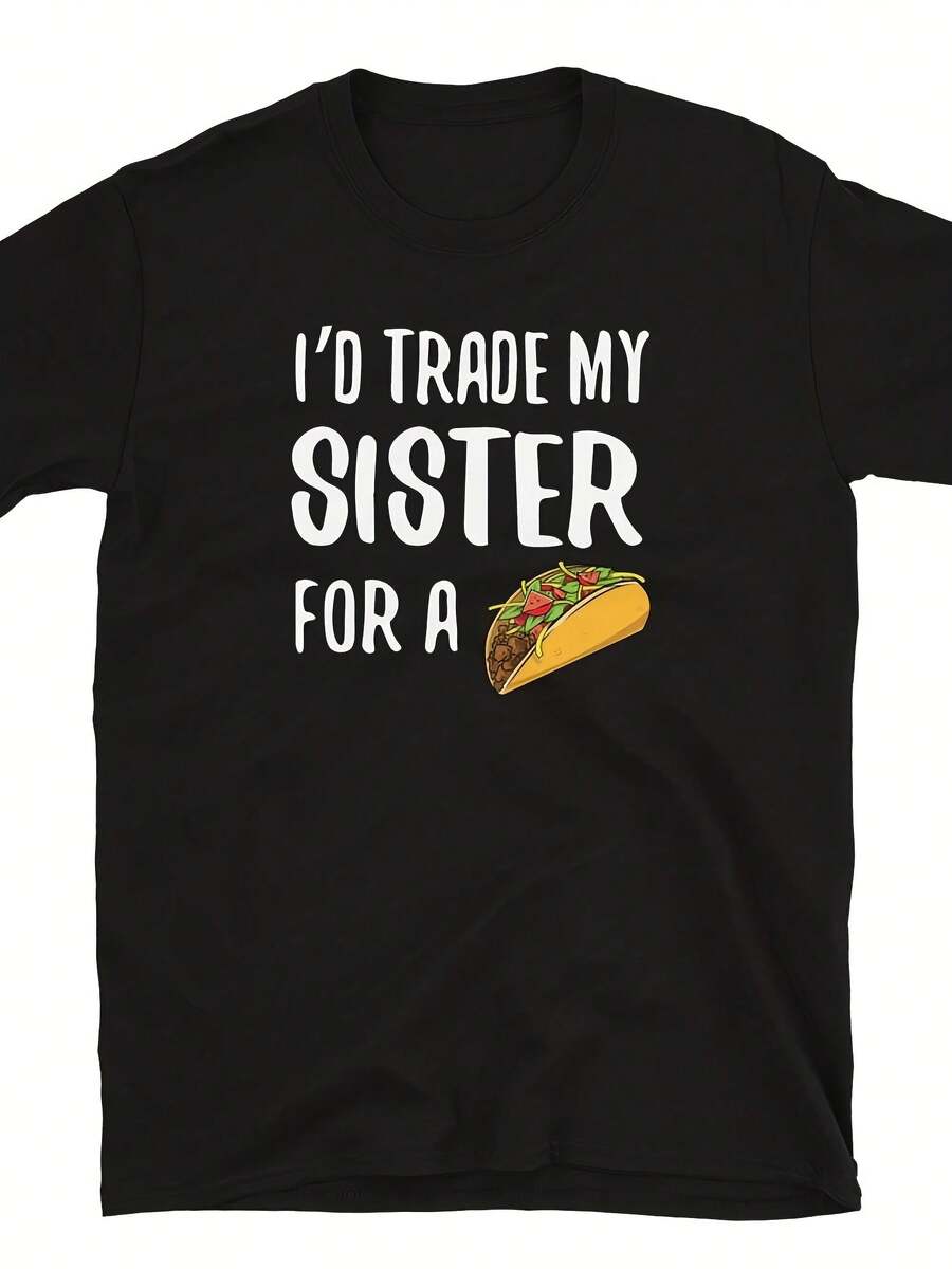 Kids T Shirt Funny Girls Taco Lover T Shirt Cute Cinco De Mayo Party Gift Brother And Sister Sibling Gifts,This Fun Printed Casual T-Shirt Is The Perfect Gift For Valentine's Day/Christmas - 款式2 - 查看 1