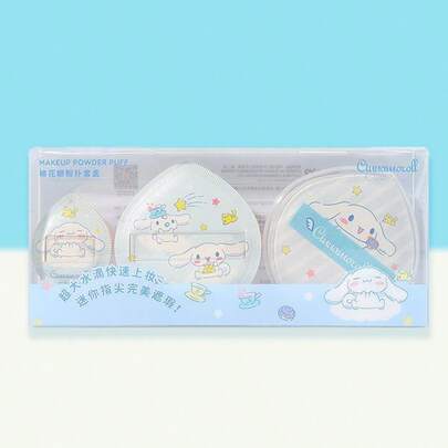 Miniso Sanrio Characters Extra-Large Marshmallow Cushion Puff Hello Kitty Skin-Friendly Flocked Material High Elasticity No Powder Absorption Daily Base Makeup Application (1 PC)