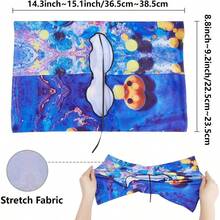 Tarot Stretchable Book Cover Divination Elements Moon Moth Washable Reusable Large Nylon Book Protector Elastic Notebook Wraps Suitable Most Hardcover Books - 塔羅牌彈性書套 - 查看 3