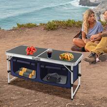 kangten Foldable & Portable Camping Table, Folding Camping Table With Adjustable Legs - Multicolor - View 8
