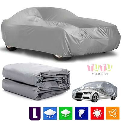 Funda Cubierta Impermeable Para Auto ProteccióN Contra Lluvia Y Polvo Talla Grande, Funda Para Coche, Funda Completa Para Coche, Funda Impermeable Para Coche, ProteccióN Para Todo Tipo De Clima, Funda Para Coche PequeñA, Funda Antipolvo, Funda Para Coche Exterior Impermeable Y A Prueba De Viento, Funda Completa Para Coche Con ProteccióN Uv Y Solar, Funda Para Coche Impermeable Y A Prueba De Polvo Con ProteccióN Solar De Verano, Funda Para Espejo Retrovisor Impermeable Para Exteriores, A Prueba De ArañAzos, Universal Funda Para Coche Impermeable ProteccióN Solar/Polvo,Grande Y Extra Grande, A Prueba De Lluvia, A Prueba De Nieve Y Resistente Al Calor, Accesorios Para Coche, Adecuada Para Todo Tipo De Coches  (L, XL)