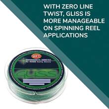 Ardent Gliss - Línea de Pesca, Fibra de Polietileno elástica Cero - Prueba de 40 libras, 150 yardas - Ver 1