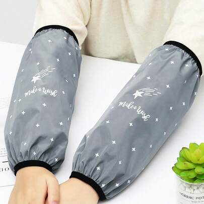 2/1 par ärmar Vattentäta unisex, långa ärmar Skydd Oljetåliga För Matlagning Städning Hushållsarbete