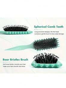 3pcs/2pcs/1pc Curling Iron - Anti-Static, Double Brush Head Area Suitable For Curly/Wavy Hair/Normal Hair Quality, Compatible With Flat Clips, Is The Gift For Women - Suitable For All Hair Types, Curling Iron, Ergonomic Handle, Comfortable Grip,Back To School,Travel Holiday Essentials,Hair Accessories For Women - Multicolor - View 7