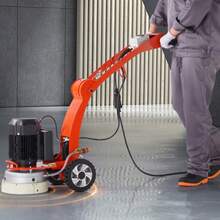 Amoladora eléctrica para pisos de concreto, amoladora de 10 pulgadas, pulidora de pisos de concreto de 1,7 HP, rectificadora de 1300 W, amoladora de superficies con motor sin escobillas mejorada de 1720 RPM para granito/mármol/piedras - 10 pulgadas - Ver 9