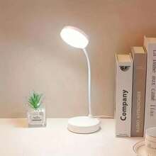 LED Desk Lamp With 3-Level Dimmer, Flexible Gooseneck, Eye-Caring Table Light, USB Powered, Switchable White To Warm Illumination, Ideal For Home Office Reading And Studying - 白色 - 查看 8