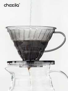 choxila 1pc Plastic Pour Over Coffee Dripper With Handle, Slow Drip Coffee Filter, Pour Over Coffee Maker For Single Cup Brew - Filter Cup - View 5