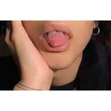 Japanese Dracula Demon Nail LASE-Up Stud Medical Steel Smile Nail Zombie Tooth Lace-Up Vampire Piercing Jewelry - vòng giữ silicon đơn - Xem 4