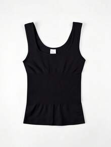 Women's Shapewear Camisole, Body Shaping Tight Waist Sleeveless Top - Black - View 7