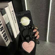 Ốp lưng điện thoại họa tiết trái tim hình thảm cỏ đen đơn giản sang trọng tương thích với Samsung Galaxy ZFlip7 Z Flip6 ZFlip 5 Zflip6 Ốp lưng chống sốc - màu đen - Xem 2