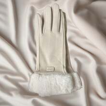 1 Pair Of Women's Winter Warm Touchscreen Gloves - Fleece Lining, Durable Polyester, Multiple Color Options, Suitable For Snow Sports And Christmas Gifts, Multi-Purpose Design, Outdoor Sports Gear|   Ergonomic Glove Design|   Soft Textured Gloves - 粉紅色 - 查看 8