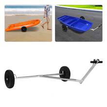 CNCEST Boat Trailer Dolly, 88.18lbs Load Capacity Sailboat Trailer, Aluminium Alloy Sailboat Dolly With Tires For Small Boats, Fishing Boats, Small Motors, Small Sailing Boats, Kayaks, And Canoes - Silver&Black - View 6