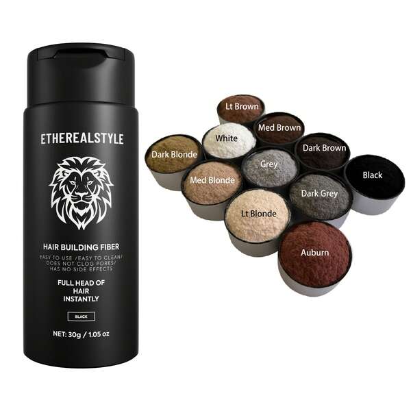 30g Hair Fibers - Natural Concealing Product For Thinning Hair, Easy To Use, Suitable For All Hair Types