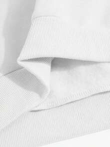 1 件男女通用连帽衫，饮料印花套头衫，羊毛衬里，适合秋冬季，适合日常休闲装、学校休闲装、通勤休闲装、情侣装、字母和英文图案 - 白色 - 查看 5