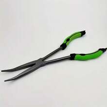 1pc Professional Fishing Hook Remover - Heavy Duty Long Nose Design, Telescopic Tool Suitable For Professionals And Hobbyists - Ideal Father's Day, Christmas Gift, Durable Structure, Bent Needle Nose, Outdoor Enthusiasts, Sturdy Construction, Grandpa's Choice, Green/Yellow Available, Applicable To 10 Fishing Scenarios, Powerful Fish Gripper, Quick Unhooking Tool, Essential Saltwater Fly Fishing Gear