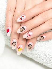 Custom Face Nail Sticker, Custom Nail Decals, Personalized Custom Photo Nail Waterproof Decals, Fashionable Nail Art, Custom Nail Decals, Custom Face Sticker, Personalized Christmas Gift, Nail Sticker Practice Sheet, DIY Nail Art Sheet, Idea Gift For Christmas, Birthday, Unique Gift For Family, Friends, Gift For Her,Back To School & Wedding Party - Multicolor - View 10