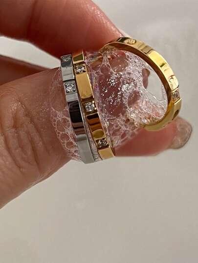 1 قطعة خاتم داخلي ناعم بسيط من الزركونيا الكلاسيكي، خاتم زواج للنساء، خاتم للأزواج، متوفر بأحجام متعددة