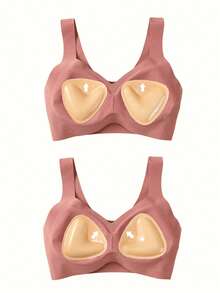 Double-Sided Adhesive Bra Pads, Waterproof Adhesive Bra Cups, Lift-Up Adhesive Bra Pads, Suitable For Bra Lining, Bust Enhancement Products - Multicolor - View 6