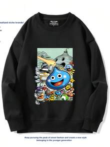 2025 New Women's Hoodie, White, Oversized, Heavyweight, American Style, Lightweight, Loose Fit, Perfect For Spring And Autumn, Student Style, Popular, Casual Fashion, Essential For Everyday Outfits - Negro - Ver 1