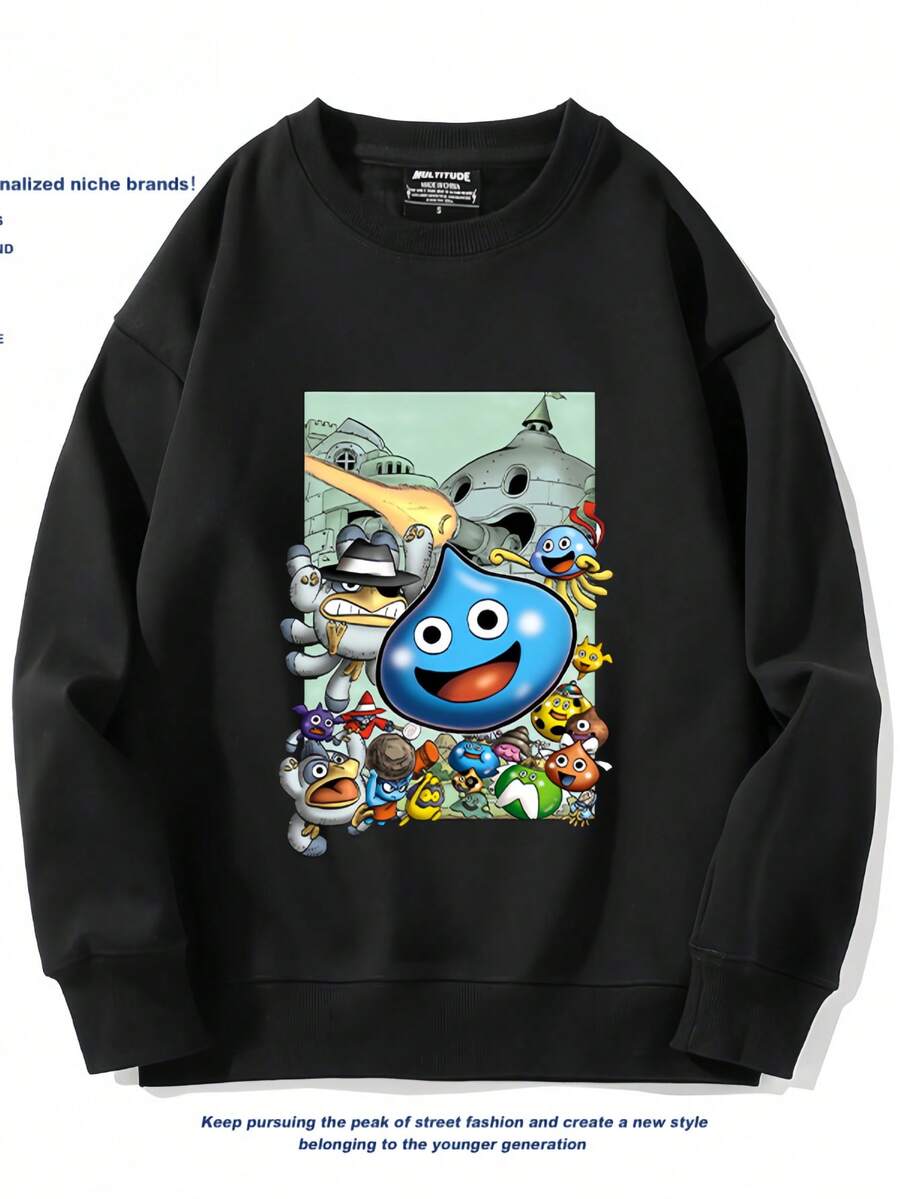 2025 New Women's Hoodie, White, Oversized, Heavyweight, American Style, Lightweight, Loose Fit, Perfect For Spring And Autumn, Student Style, Popular, Casual Fashion, Essential For Everyday Outfits - Negro - Ver 1