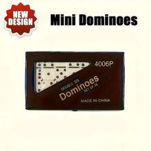 28pcs Wooden Domino Set - Push And Drop Board Game, Suitable For Outdoor Camping And Travel, Classic Black And White Dominoes With Storage Box, Outdoor Game | Classic Board Game | Durable Wooden Structure, Fun Tabletop Game, Domino Toy, Outdoor Camping Travel Game, Wooden Box Black Domino Table Game, Suitable For Family Entertainment And Party Games