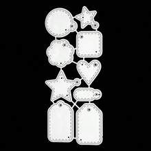 Khuôn cắt kim loại nhiều hình dạng, thích hợp cho việc tự làm sổ lưu niệm, album ảnh, trang trí thiệp giấy, dập nổi, cắt khuôn - Bạc - Xem 8