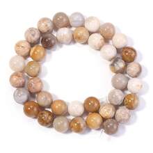 1 hạt đá mã não hoa cúc tự nhiên 4/6/8/10/12mm hạt rời thủ công thời trang DIY, thích hợp làm vòng tay, vòng cổ, trang sức, dây đeo điện thoại, móc khóa - Đá mã não hoa cúc - Xem 9