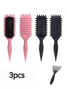 3pcs/2pcs/1pc Curling Iron - Anti-Static, Double Brush Head Area Suitable For Curly/Wavy Hair/Normal Hair Quality, Compatible With Flat Clips, Is The Gift For Women - Suitable For All Hair Types, Curling Iron, Ergonomic Handle, Comfortable Grip,Back To School,Travel Holiday Essentials,Hair Accessories For Women - Multicolor - View 19