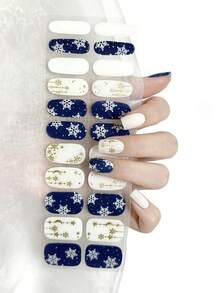 Winter Semi Cured UV Gel Nail Wraps Salon Quality Nail - Multicolor - View 5