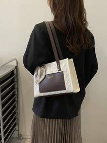 Women's Fashion Large Capacity Contrast Color Versatile Shoulder Bag