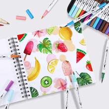 Ohuhu Marker Pads Art Sketchbook - 8.9" X 8.3" Portable Square Size -120 Lb/200 Gsm Drawing Papers - 60 Sheets/120 Pages - Spiral Bound Sketch Drawing Book For Alcohol Markers Christmas Gift - 8,9" x 8,3" - Xem 4