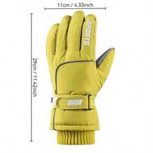 女士滑雪手套，户外休闲加厚防风保暖触屏防滑抓绒手套 - A - 查看 9