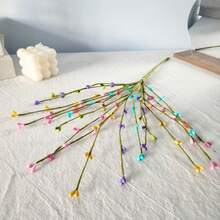 1/10pcs Spring Artificial Berry Flowers - Purple, Pink, Yellow Candy Colors Plastic Stems, Suitable For DIY Decor, Vase Arrangement, Tabletop And Home Decor, Great For Mother's Day And Spring Gatherings, Floral Decor, Easter Decoration - Multicolor - View 7