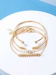 Set de 4 piezas Pulsera Decorativa - Oro amarillo - Ver 5