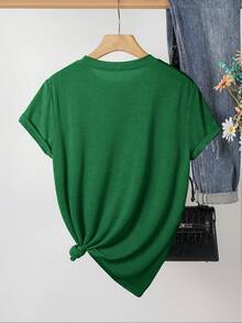 2026 Hello Women Tee Ladies 2026 Happy New Year Letter Pattern Printed T-Shirt Women's New Year Celebration Clothing Goodbye 2025, Hello 2026 Design T-Shirt Women's Loose Casual Round Neck Short Sleeve T-Shirt - White And Navy Off-The-Shoulder Cropped Top - Đỏ - Xem 9