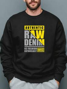 Sudadera de Cuello Redondo para Hombre en con Estampado Auténtico Raw Denim 93 NYC - Pullover Vintage Streetwear, Abrigo Casual Invernal para Gimnasio y Ropa Cómoda, Suéter Lavable a Mano (Diseño Enthusiast Fashion Nueva York), Suéteres para Hombre con Cuello Redondo, Sudadera Divertida, Suéteres Navideños para Hombres, Suéter Navideño Feo para Hombres, Suéter de Halloween para Hombres, Sudaderas Navideñas para Hombres, Suéter de Halloween para Hombres Suéteres para Hombres, - Oscuro - Ver 8