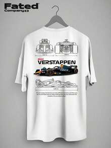 Blueprint T-Shirt - Fated Car 100% Cotton - White - View 1